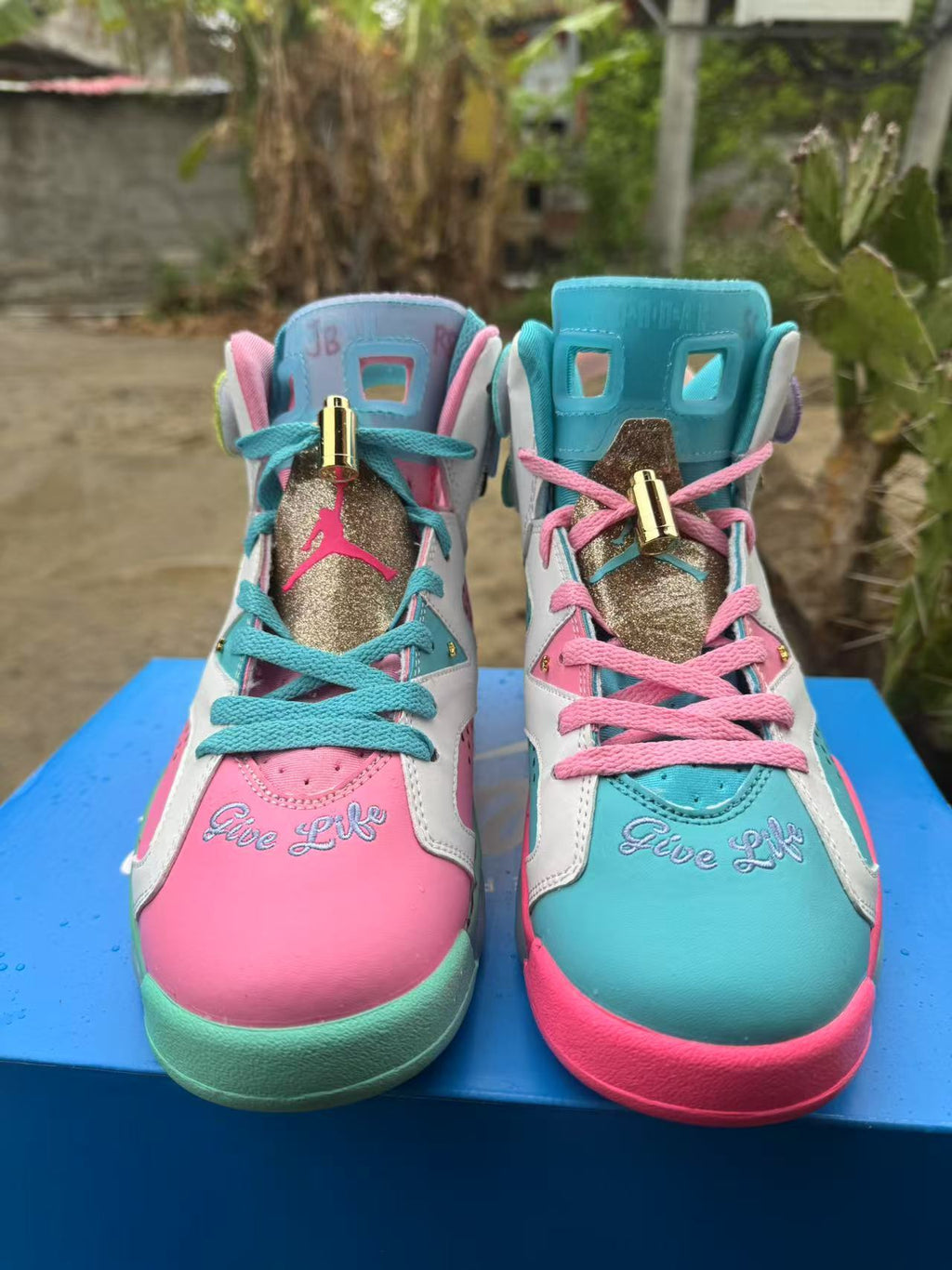 Air Jordan 6 Retro Blue‑Pink 36‑47