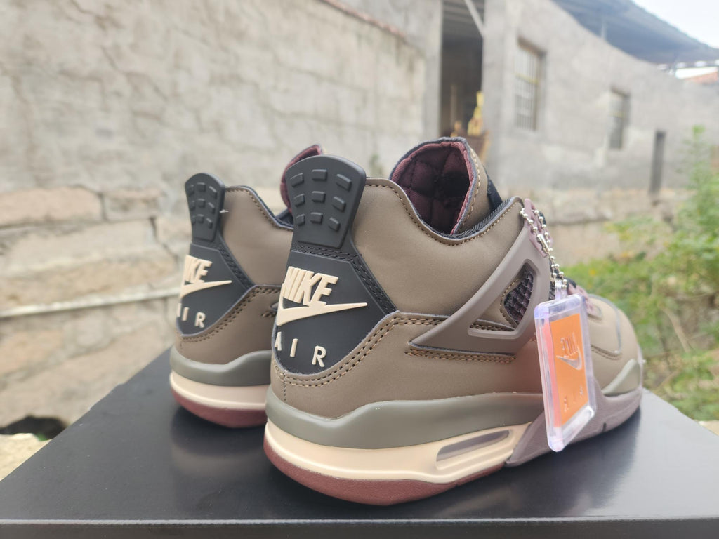 Air Jordan 4 Sneakers – Taupe Brown & Black