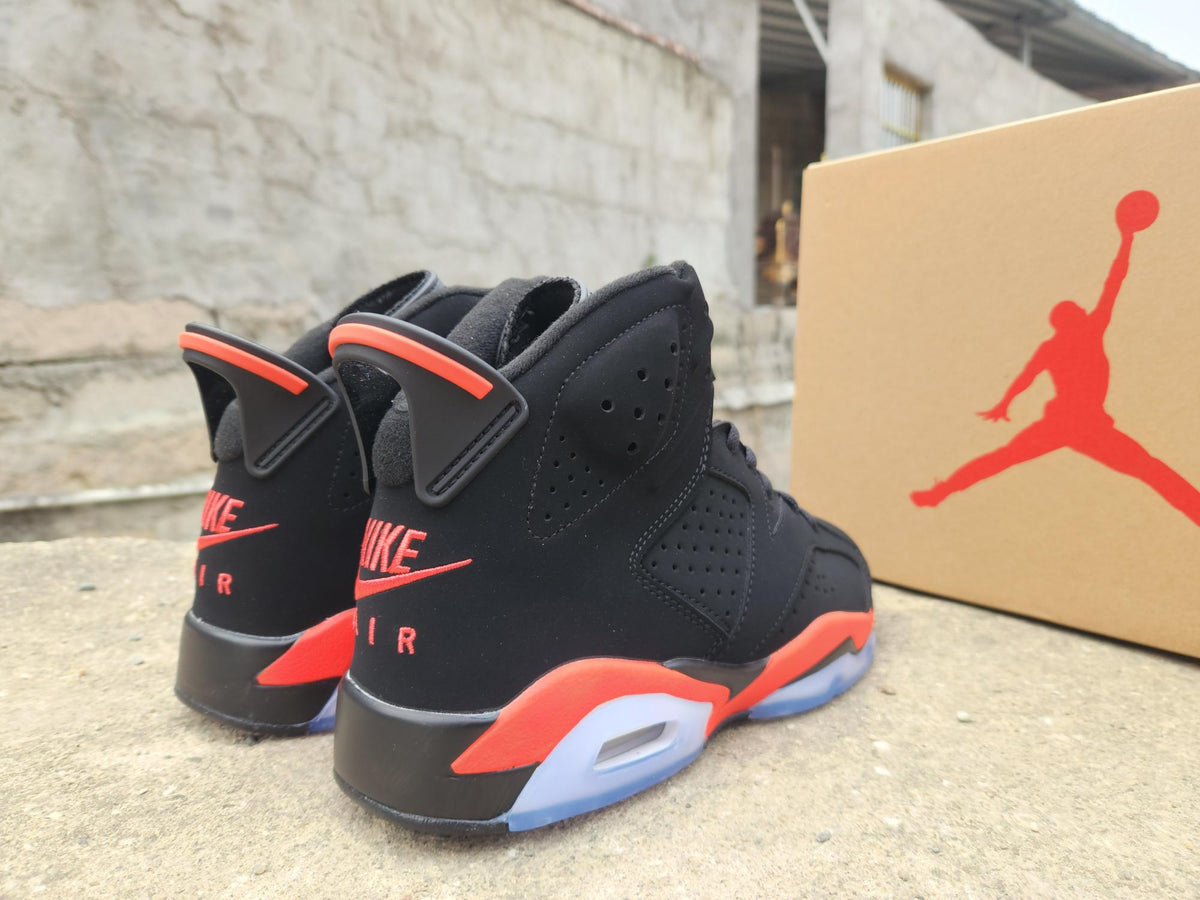 AIR jordan 6 乔丹6代黑红扣碎36--47