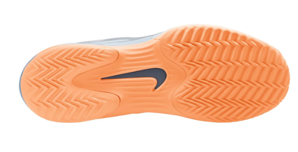 Nike Men's Vapor 12 Clay Court Tennis Shoes in Ashen SlateObsidian-Lt Armory Blue（125）