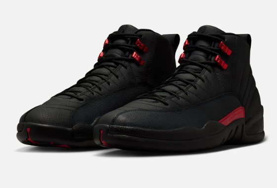 JORDAN AJ 12 RETRO - BLACK VARSITY RED  （215）