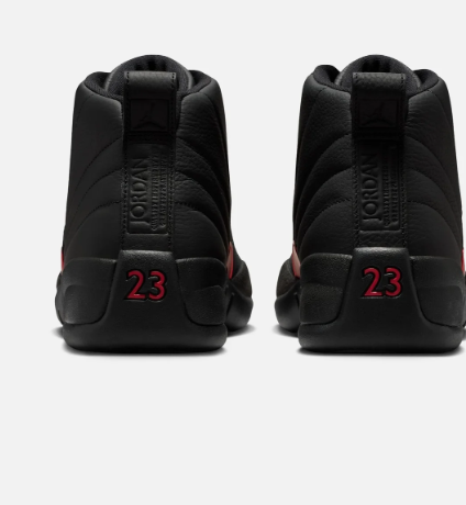 JORDAN AJ 12 RETRO - BLACK VARSITY RED  （215）