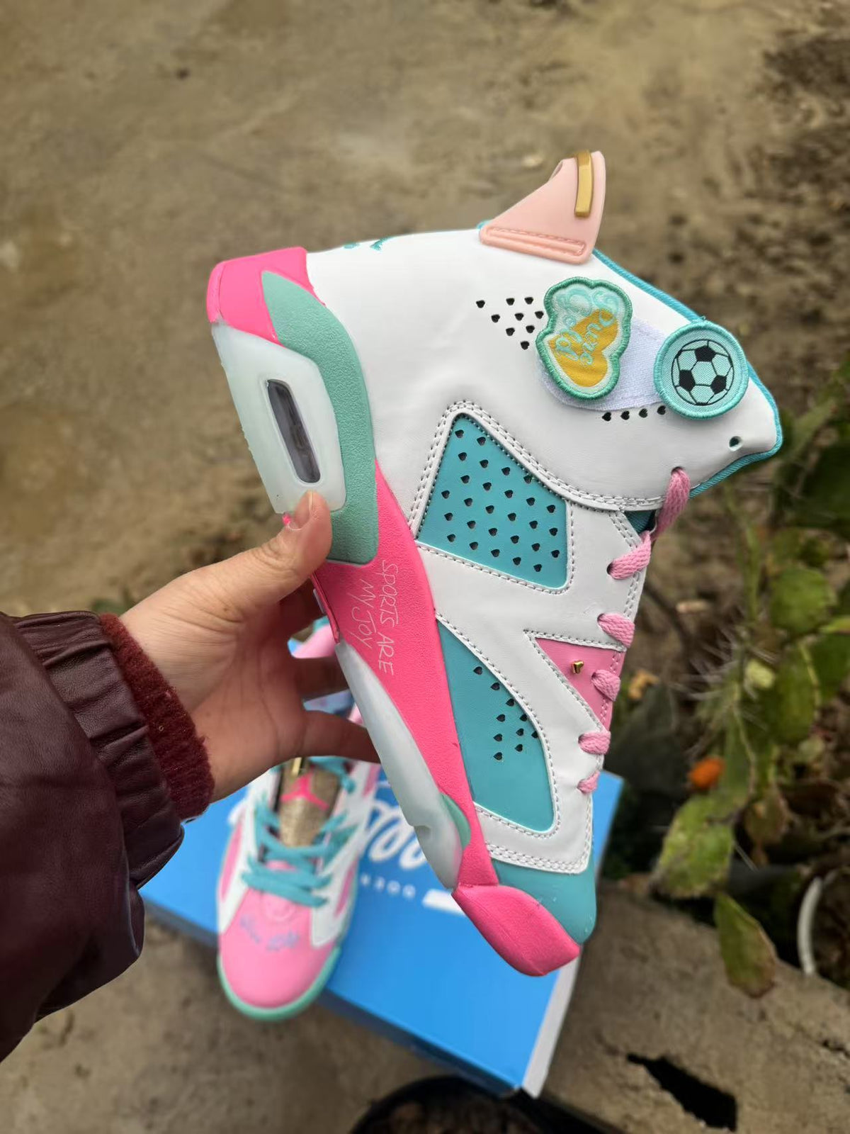 Air Jordan 6 Retro Blue‑Pink 36‑47