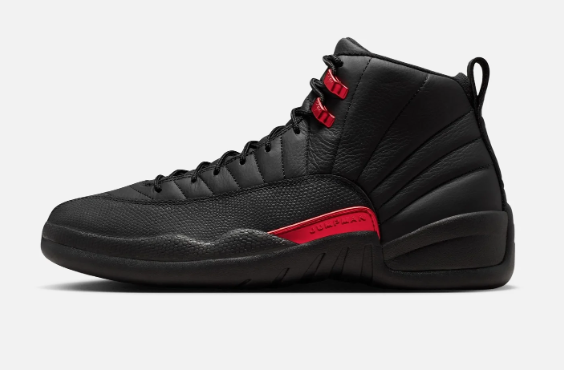JORDAN AJ 12 RETRO - BLACK VARSITY RED  （215）