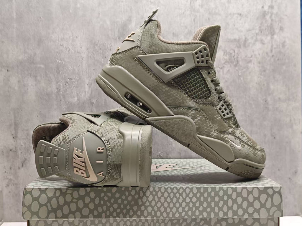 Air Jordan 4 Retro Military Mamba Custom Olive Black 36‑47.5 Half‑Sizes