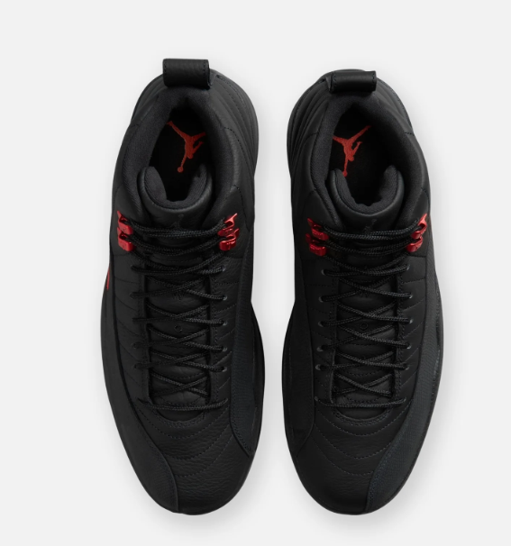 JORDAN AJ 12 RETRO - BLACK VARSITY RED  （215）