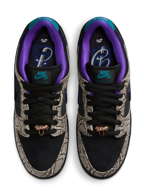 Nike SB Dunk Low Dashawn Jordan - Snake Skin  Black  Fierce Purple(140)