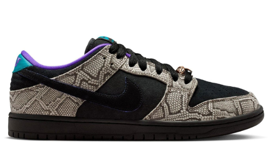 Nike SB Dunk Low Dashawn Jordan - Snake Skin  Black  Fierce Purple(140)